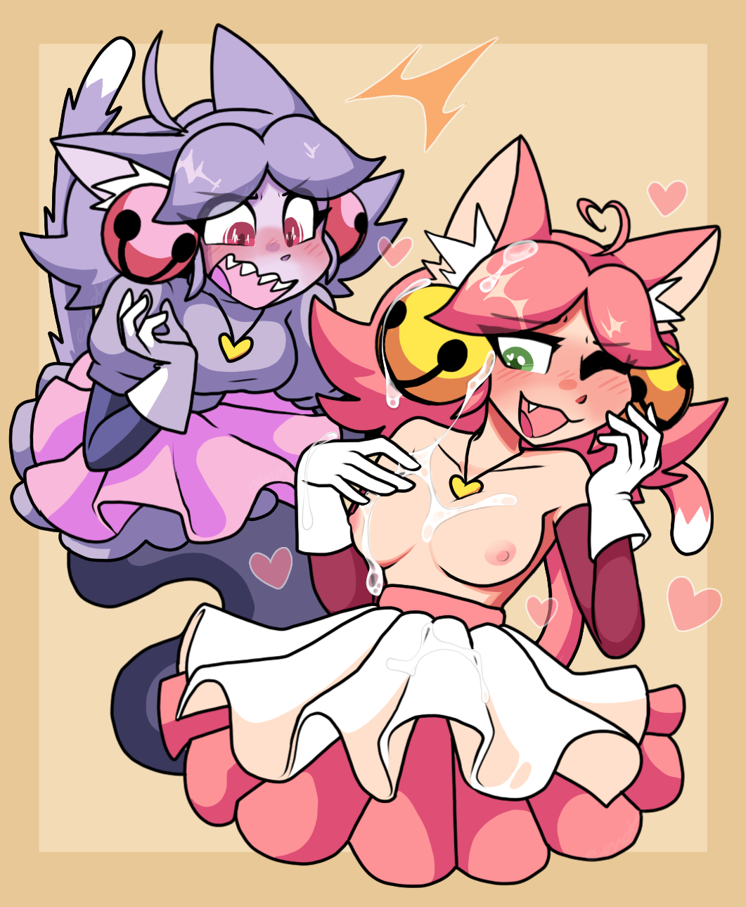 Mad Mew Mew & Mew Mew (Deltarune) Rule 34 – Ahoge