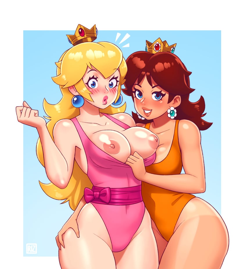 Princess Daisy & Princess Peach (Mario) Rule 34