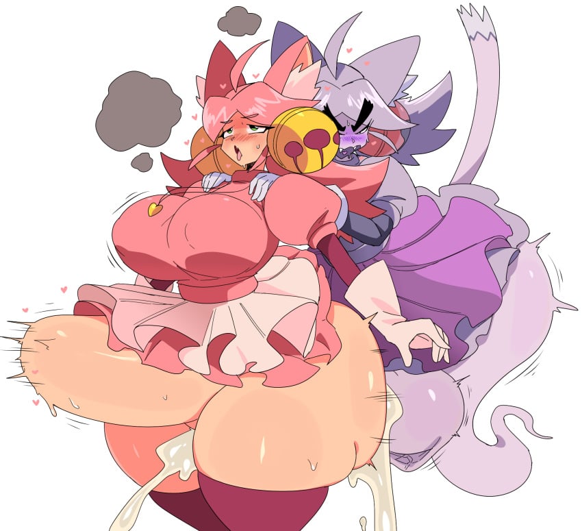 Mad Mew Mew & Mew Mew (Deltarune) Rule 34 – Abdominal Bulge