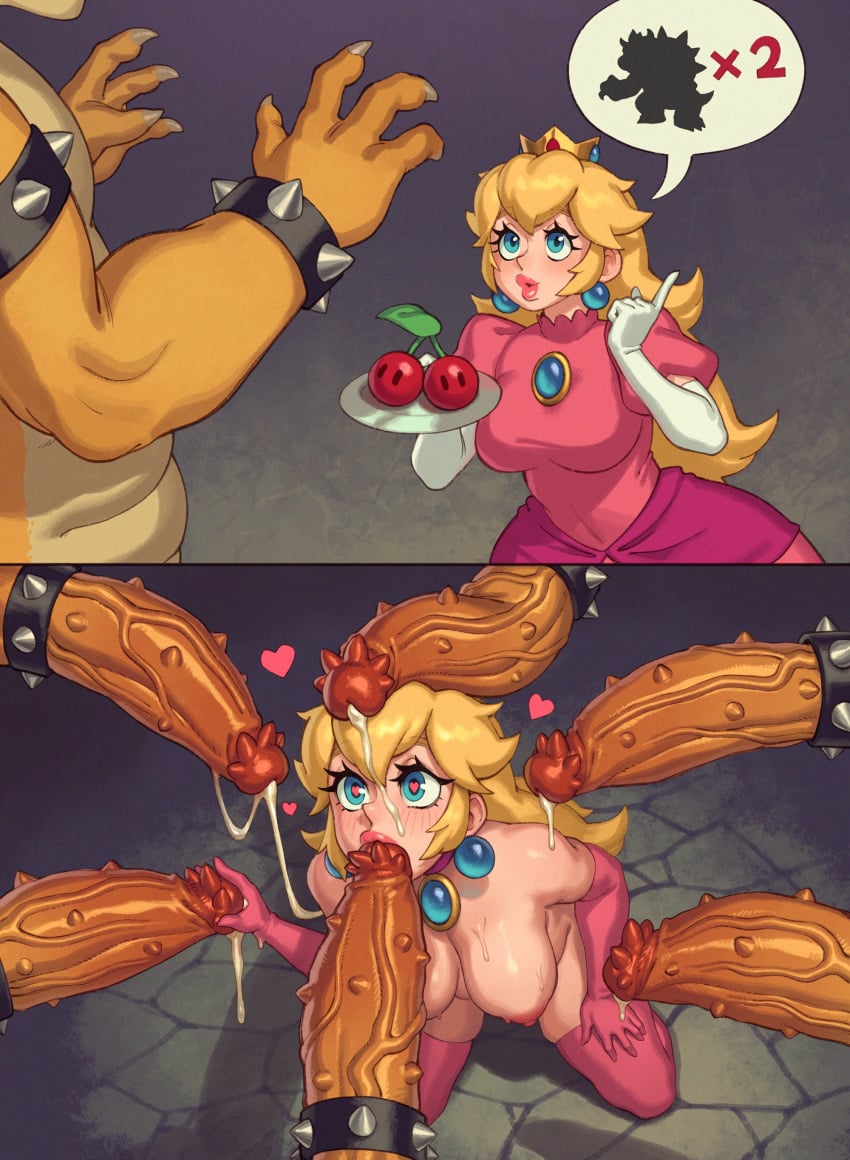 Bowser & Double Cherry (Mario) Rule 34 – Absurdly Large Cock