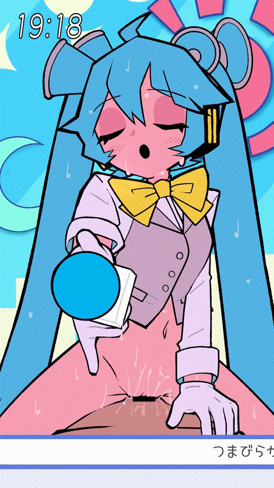 Hatsune Miku (Vocaloid) Rule 34 GIF – Blue Hair