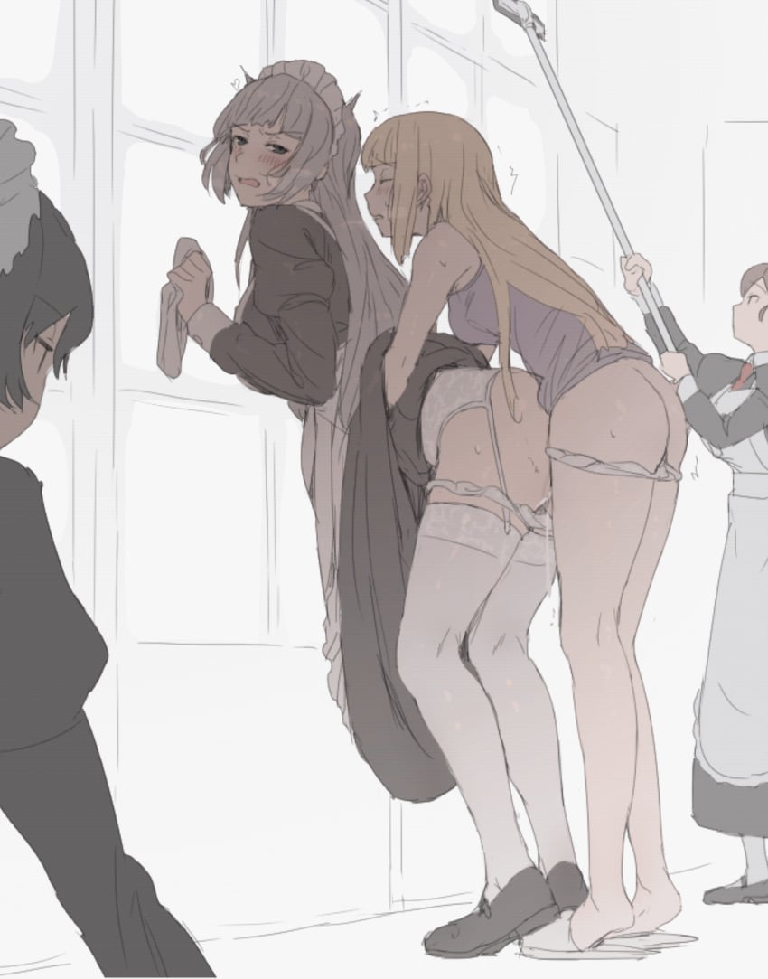 Futa-sama & Grey-haired Maid (Original) Rule 34 GIF