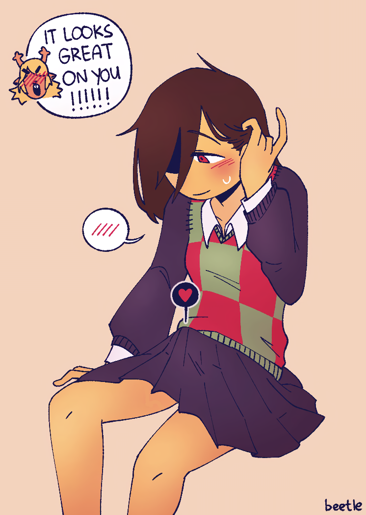Kris & Noelle Holiday (Deltarune) Rule 34 – Blush
