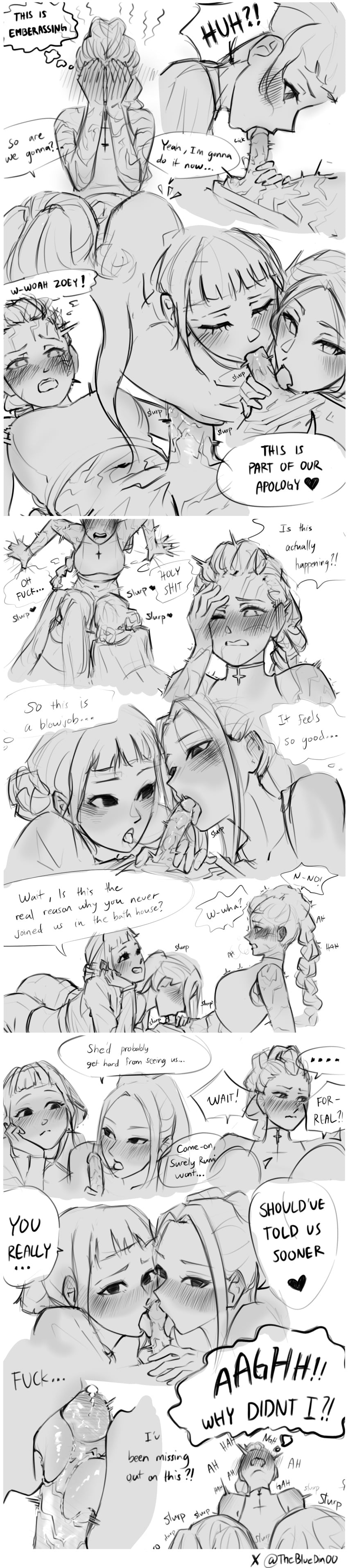 Mira & Rumi (Kpop Demon Hunters) Rule 34 – Blowjob