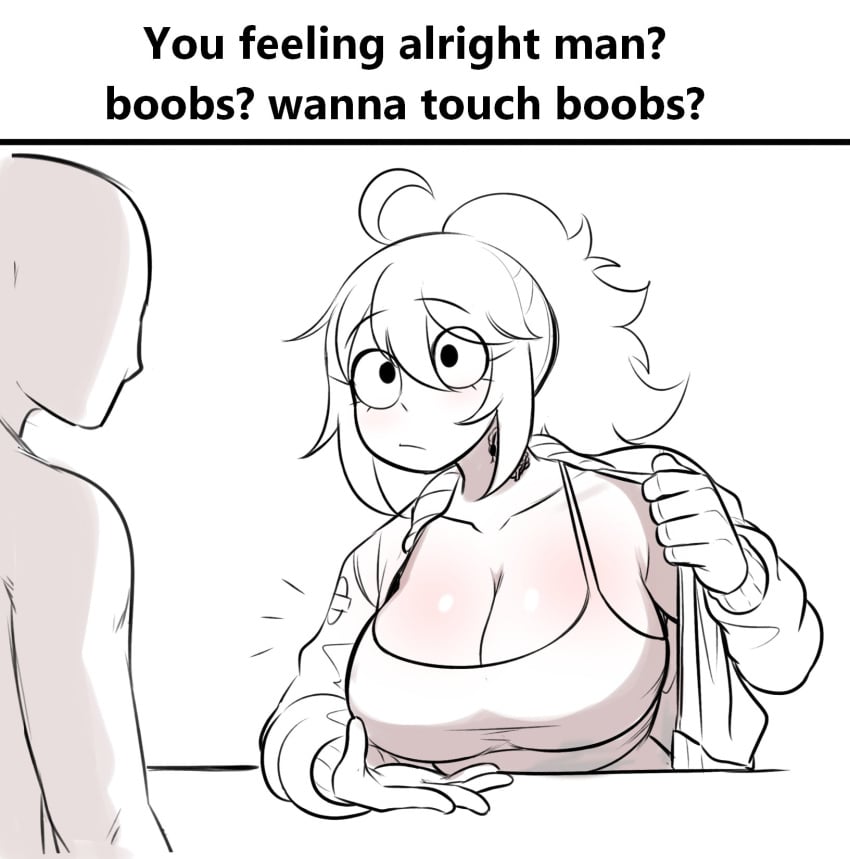 Anon & Anonymous Male (Original) Rule 34 – Ahoge
