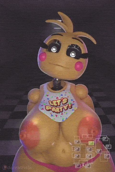 Toy Chica & Toy Chica (Five Nights At Freddy's) Rule 34 GIF