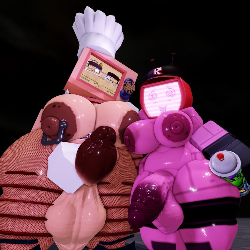 Robloxian & Veeronica Roblox Game Rule 34 – Futanari 3D Pic