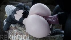 Horseguy & Yorha 2b (Nier) Rule 34 Video – Absurdly Large Cock
