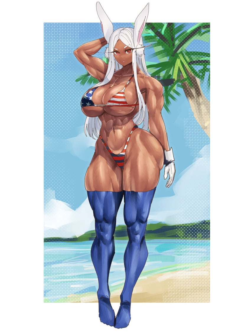 Miruko & Rumi Usagiyama (4th Of July) Rule 34 – American Flag Bikini