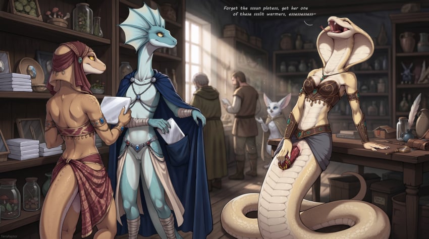 Dhinalel & Naga (World Of Midria) Rule 34 – Anthro