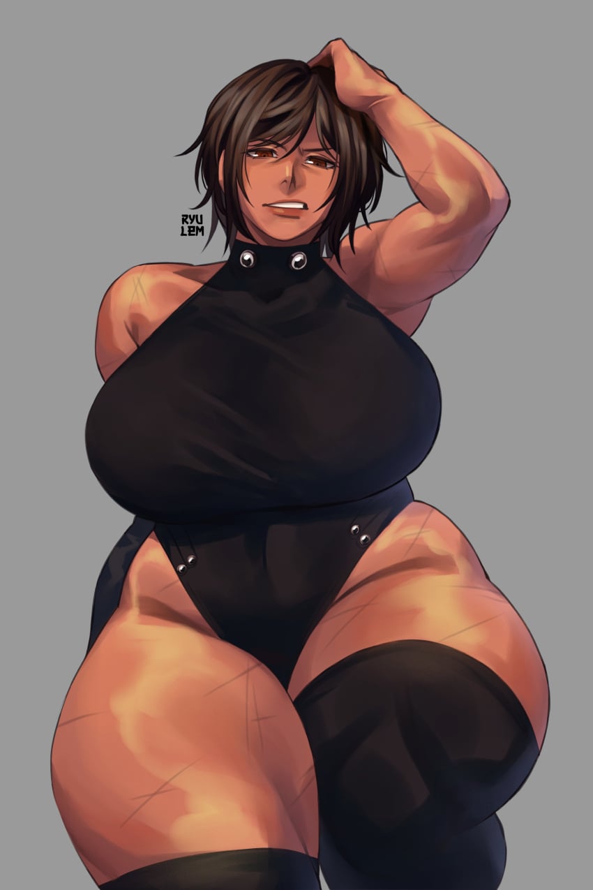 Outis & Shihouin Yoruichi (Bleach) Rule 34 – Breasts