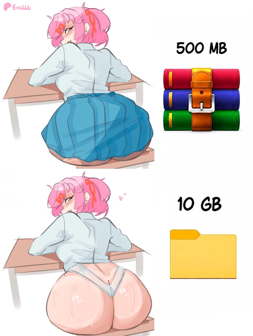 Natsuki (Doki Doki Literature Club) Rule 34 – Ass