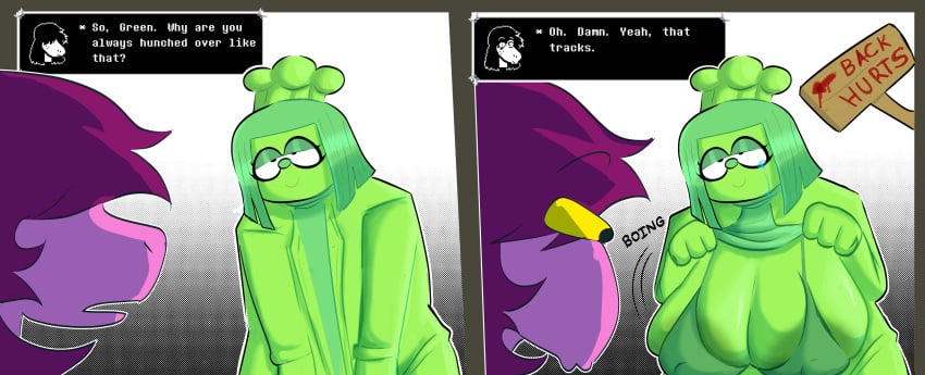 Green & Susie (Deltarune) Rule 34 – Big Breasts