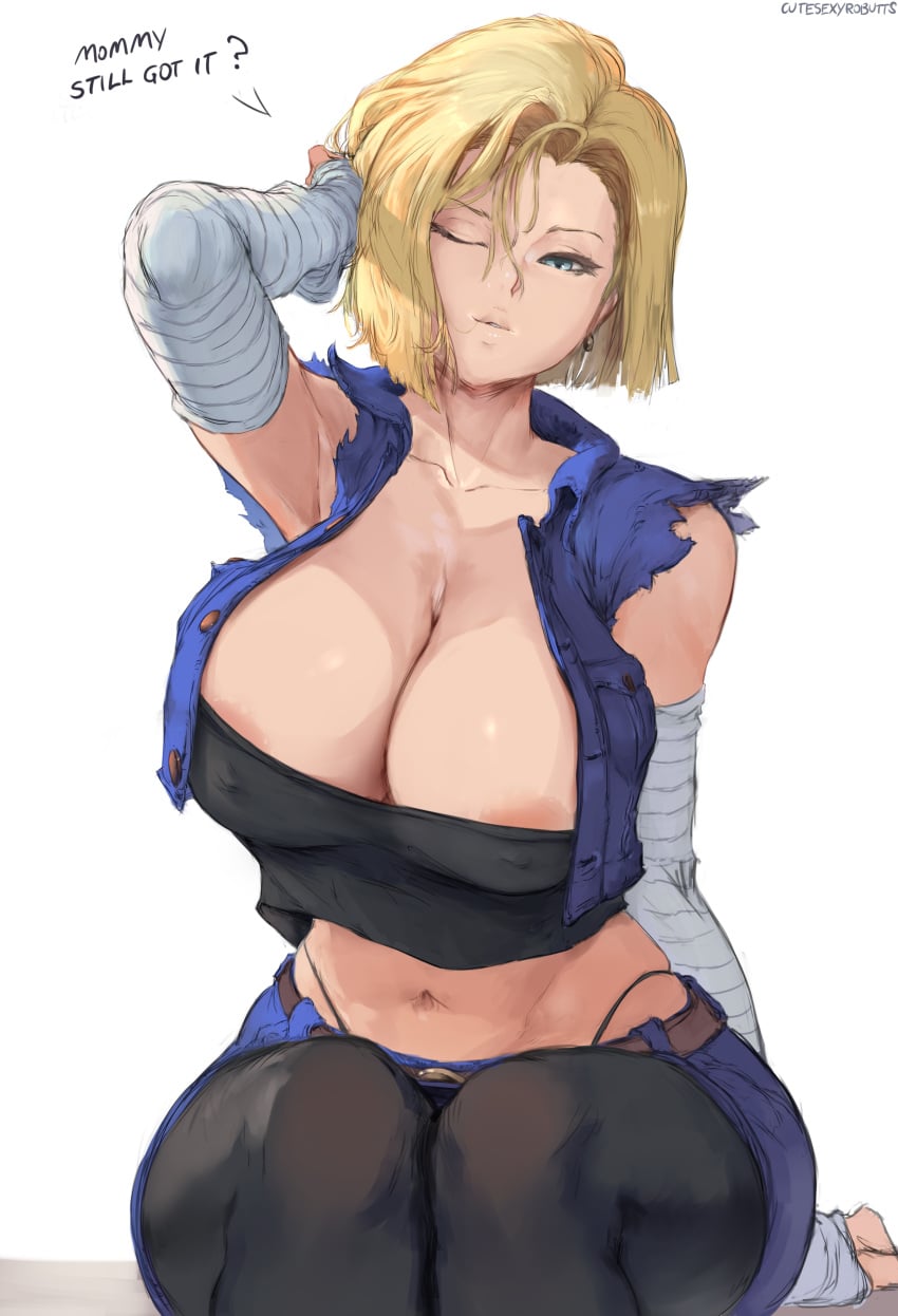 Android 18 (Dragon Ball) Rule 34 – Areola Slip