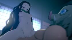 Inosuke Hashibira & Kamado Nezuko (Demon Slayer) Rule 34 Video