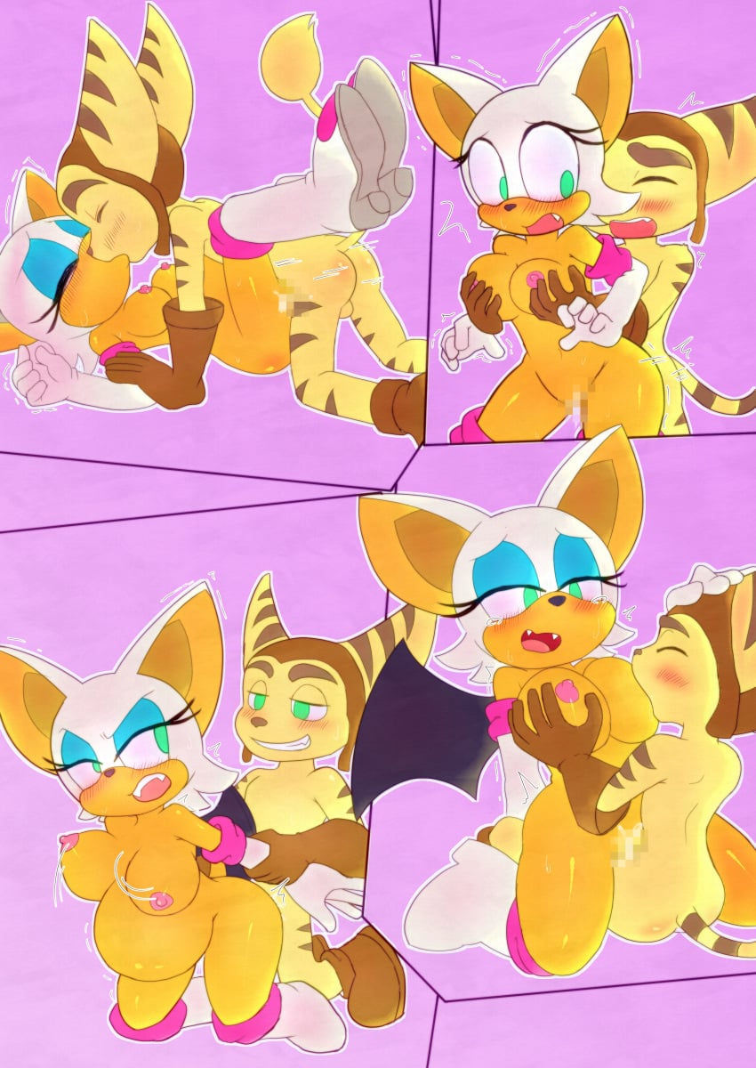 Ratchet & Rouge The Bat (Ratchet And Clank) Rule 34