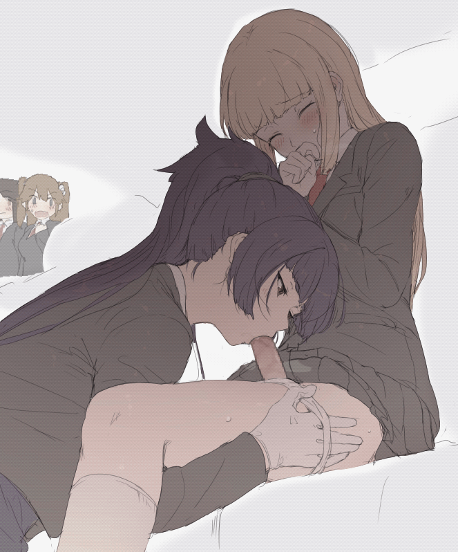 Chauffeur & Futa-sama (Original) Rule 34 GIF – Black Hair