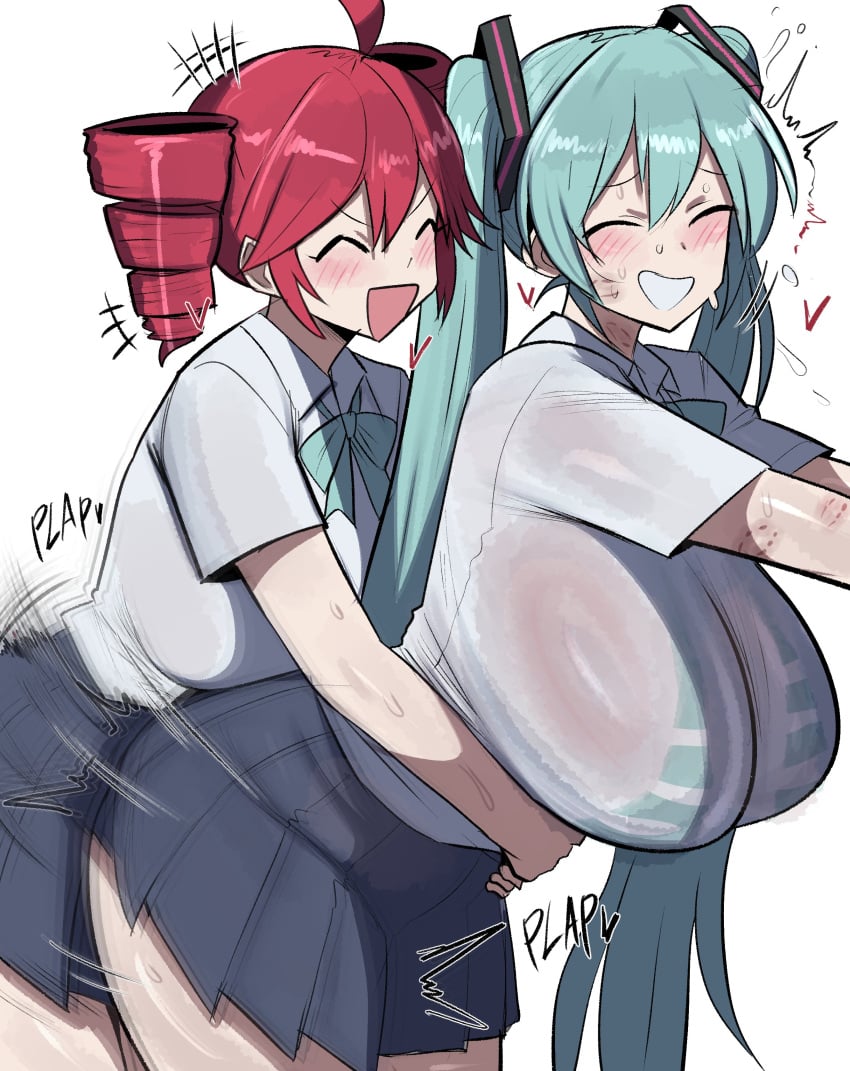Hatsune Miku & Kasane Teto Vocaloid Rule 34 – Swimsuit Pic