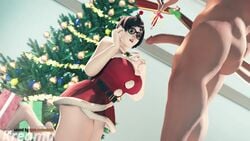 Mei (Christmas) Rule 34 Video – Adjusting Glasses