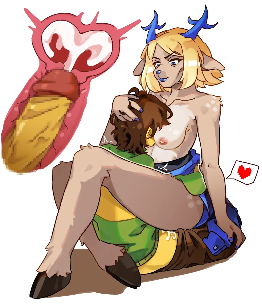 Carol Holiday & Kris (Deltarune) Rule 34 – Antlers