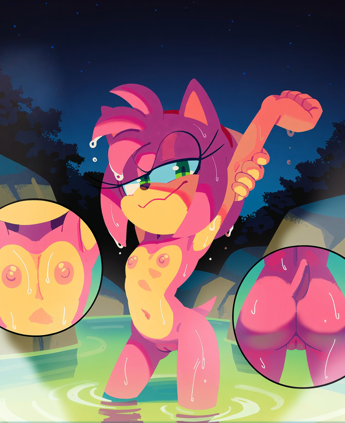 Amy Rose (Sonic) Rule 34 – Completely Nude Female