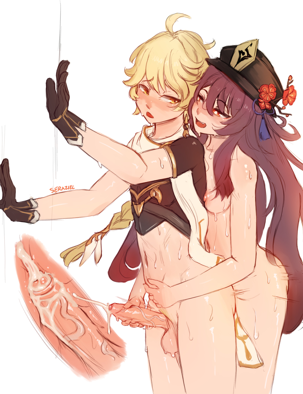 Aether & Femboy Aether (Genshin Impact) Rule 34
