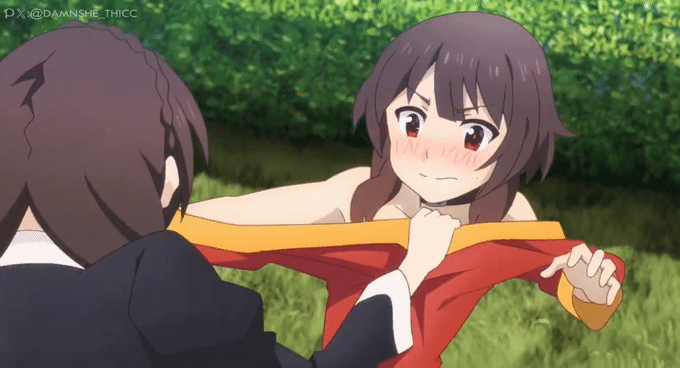 Megumin & Yunyun (Kono Subarashii Sekai Ni Shukufuku Wo!) Rule 34 GIF