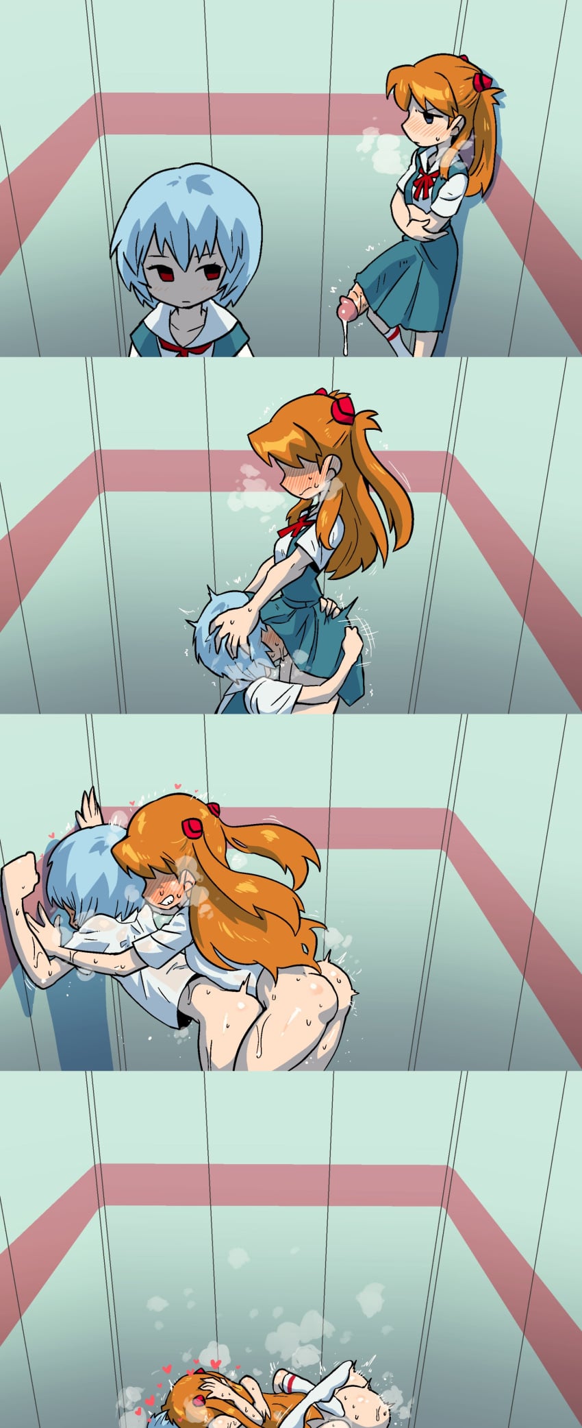 Asuka Langley Sohryu & Rei Ayanami (Neon Genesis Evangelion) Rule 34