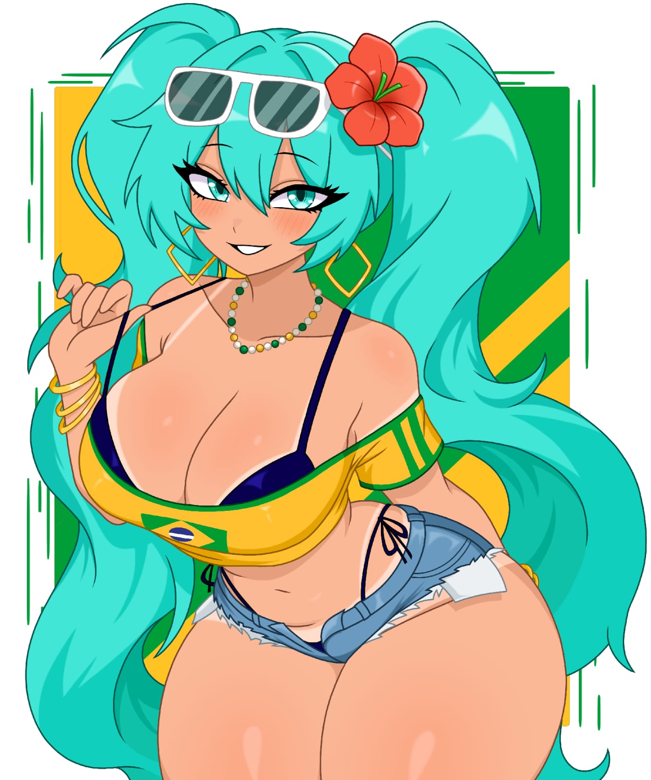 Hatsune & Brazilian Miku Vocaloid Rule 34 – Hentai Pic by R34arts