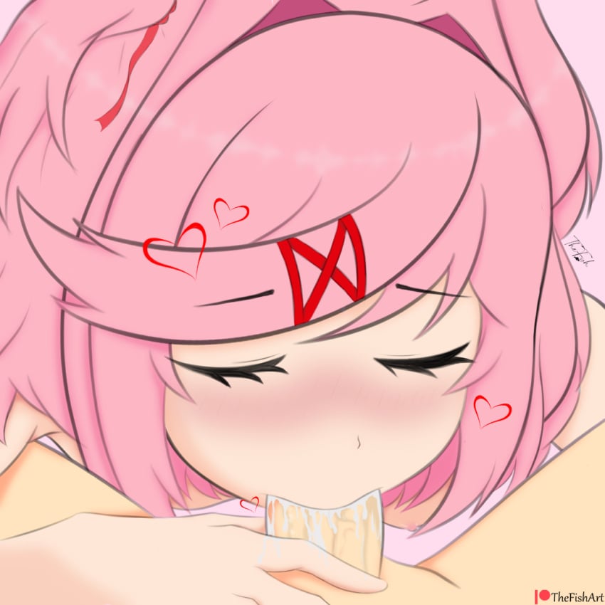 Natsuki (Doki Doki Literature Club) Rule 34 – Blowjob