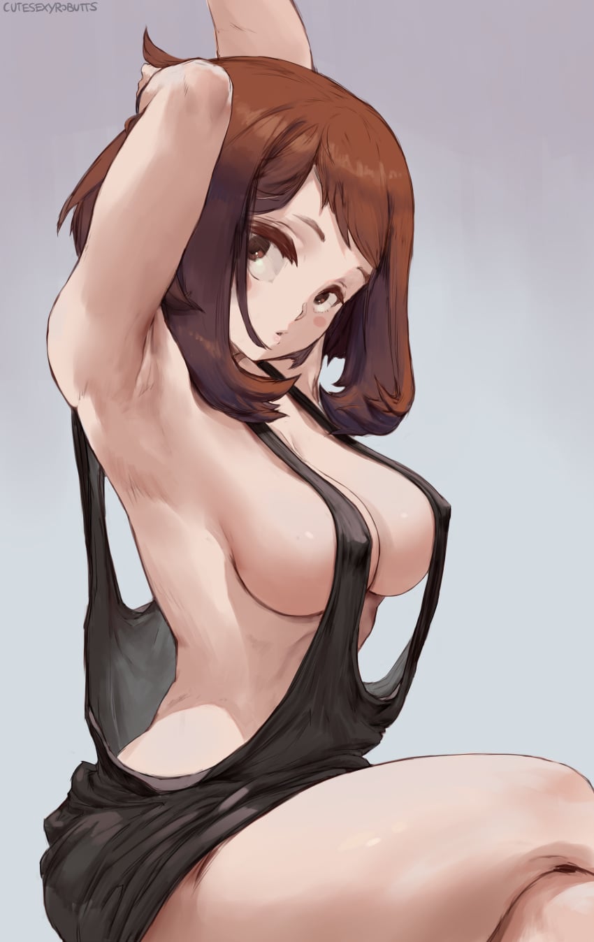Ochako Uraraka (My Hero Academia) Rule 34 – Arm Above Head