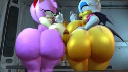 Amy Rose & Rouge The Bat (Sega) Rule 34 Video – Anthro