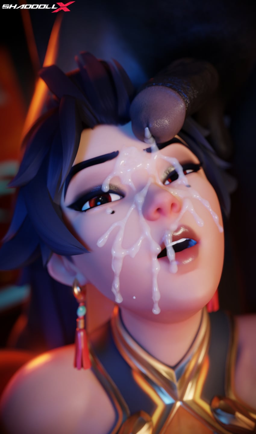 Anran (Overwatch) Rule 34 – Blue Hair