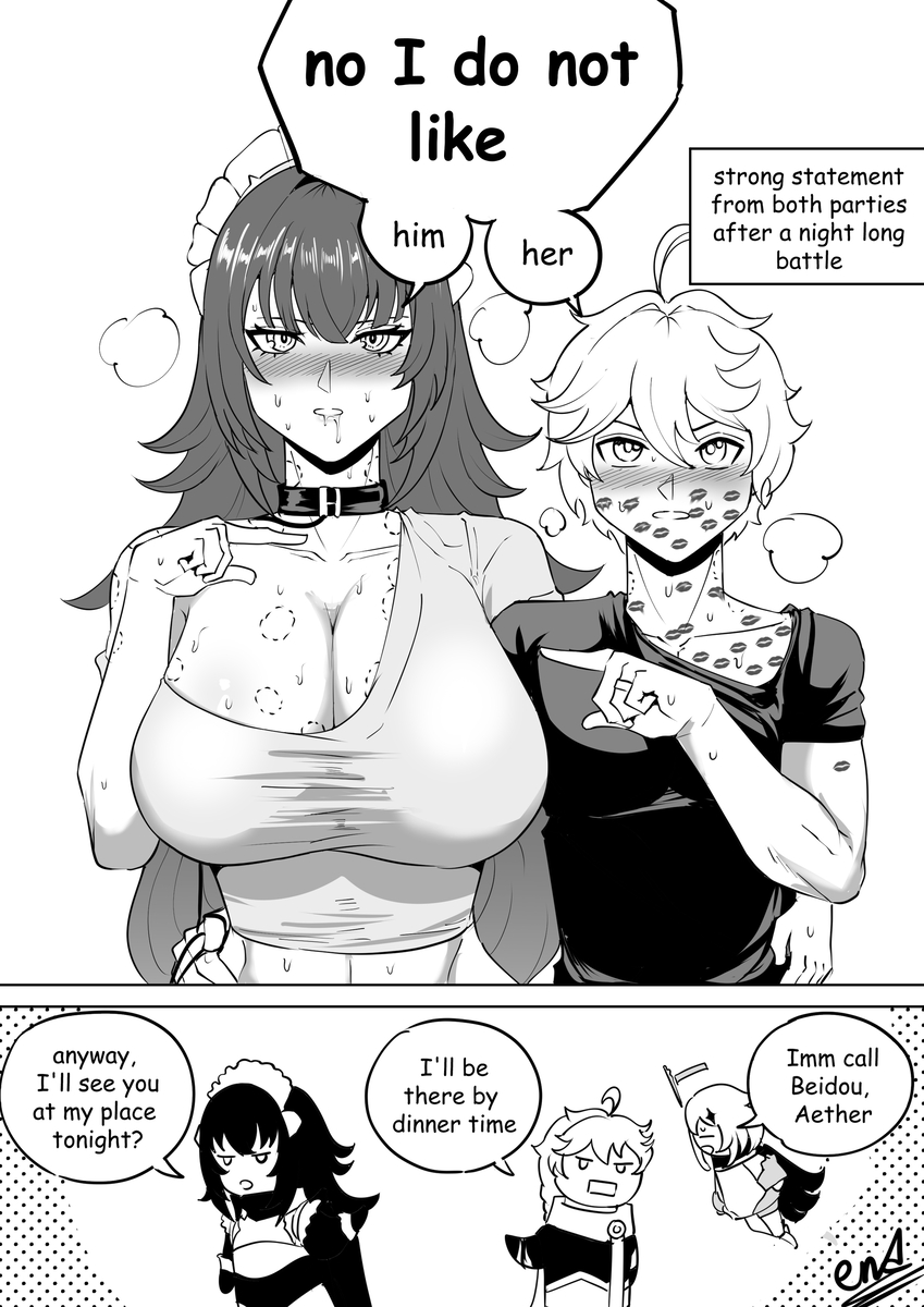 Aether & Paimon Genshin Impact Rule 34 – Cheating Hentai Pic
