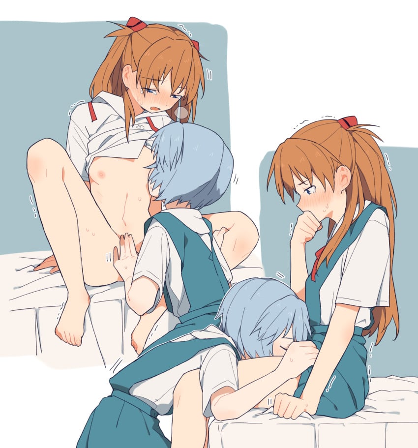 Asuka Langley Sohryu & Rei Ayanami (Neon Genesis Evangelion) Rule 34