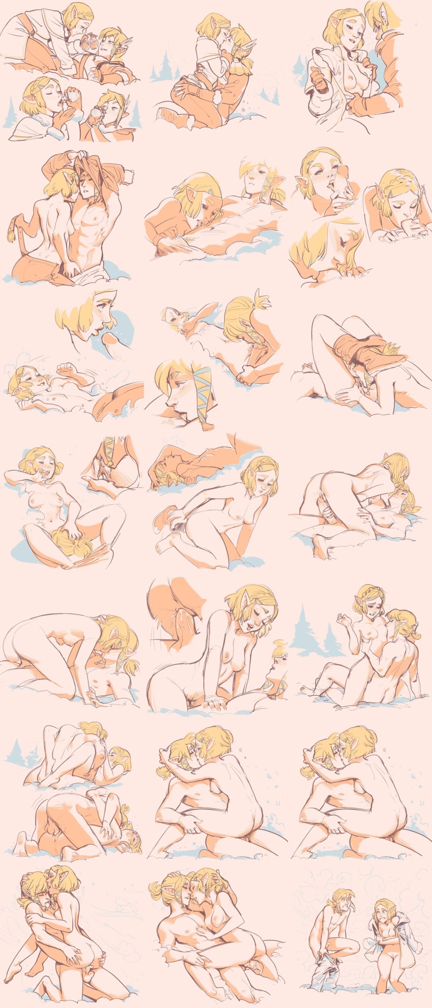 Link & Princess Zelda (Nintendo) Rule 34 – Abs