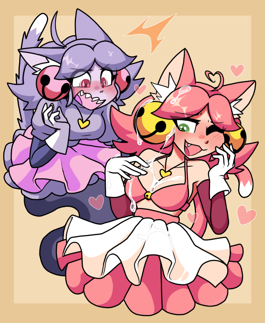 Mad Mew Mew & Mew Mew (Deltarune) Rule 34 – Ahoge