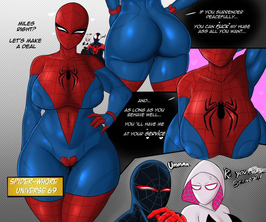 Gwen Stacy & Miles Morales (Marvel) Rule 34 – Alternate Breast Size