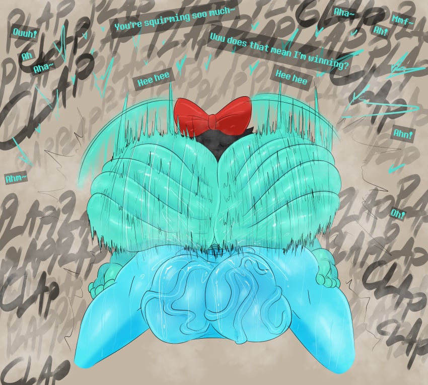 Aqua & Kris (Deltarune) Rule 34 – Eyes Hidden