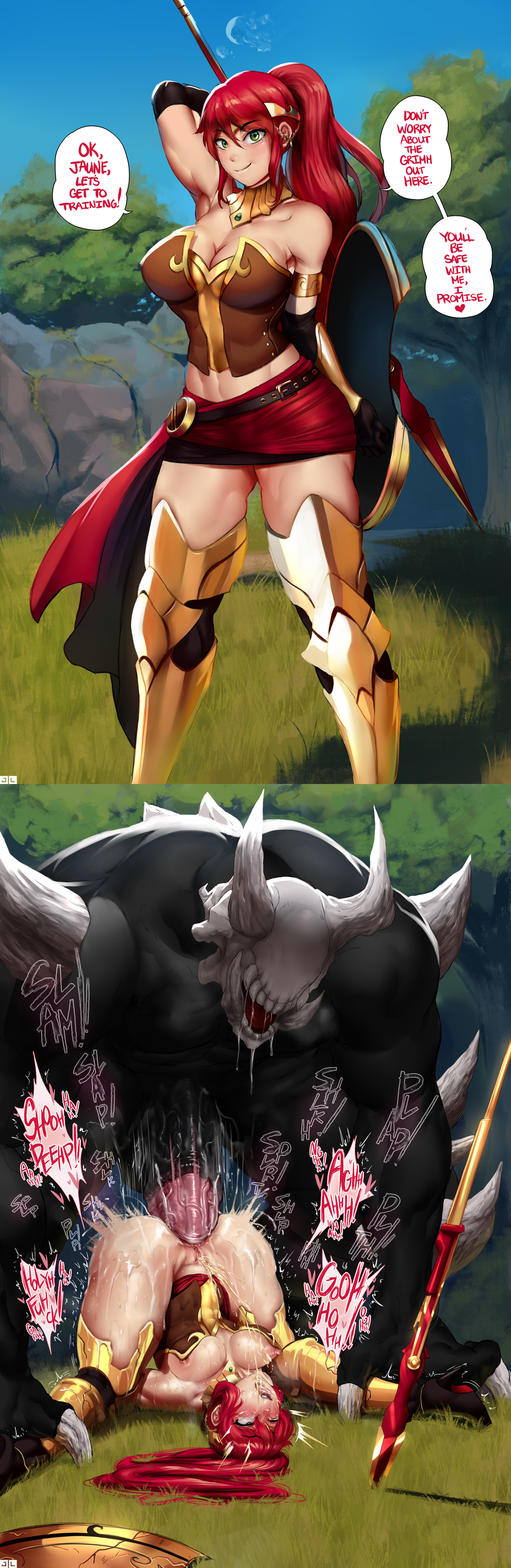 Grimm & Pyrrha Nikos (Rwby) Rule 34 – Abs