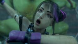 Blanka & Juri Han (Capcom) Rule 34 Video – Abdominal Bulge