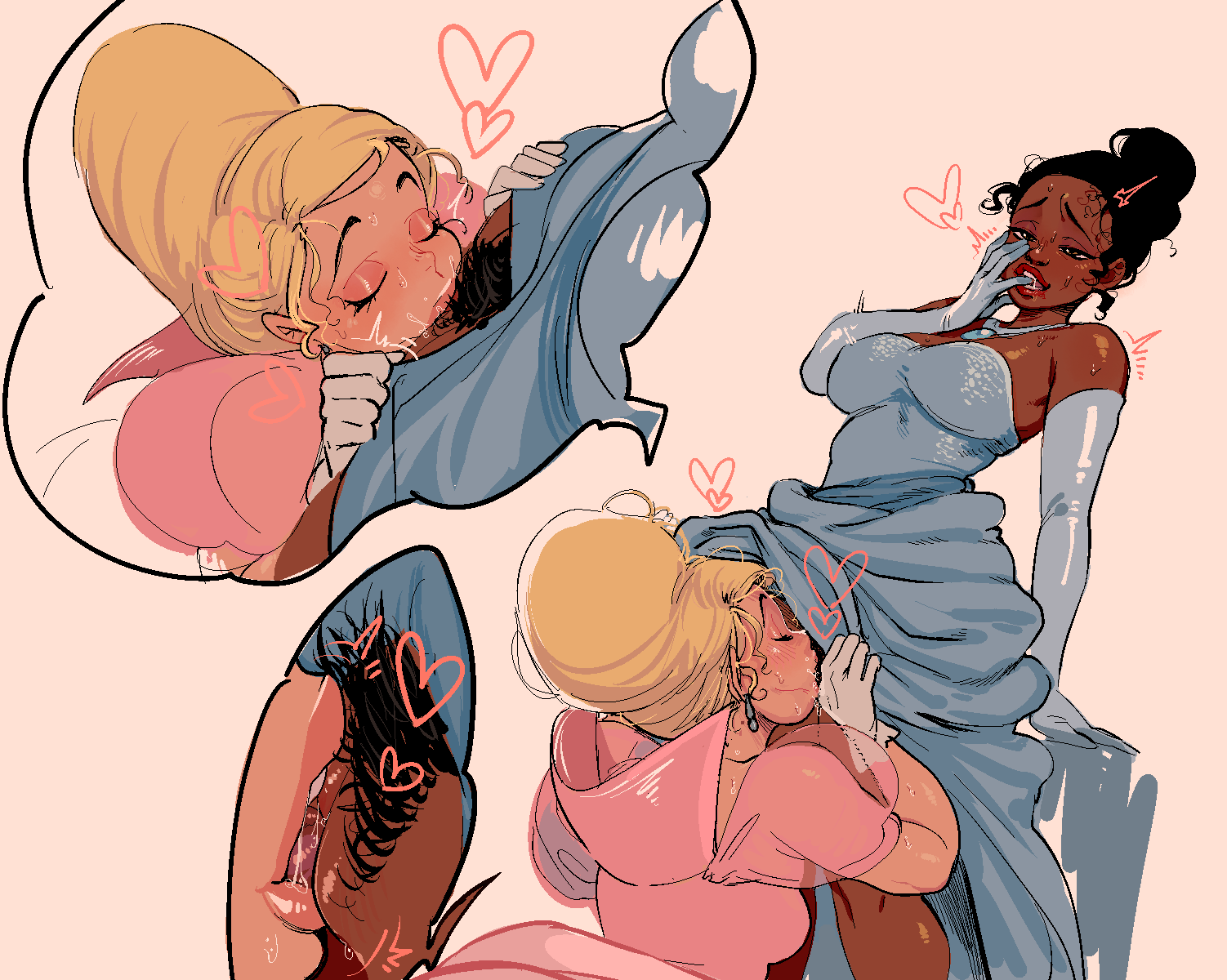 Charlotte La Bouff & Tiana (Disney) Rule 34 – Black Hair