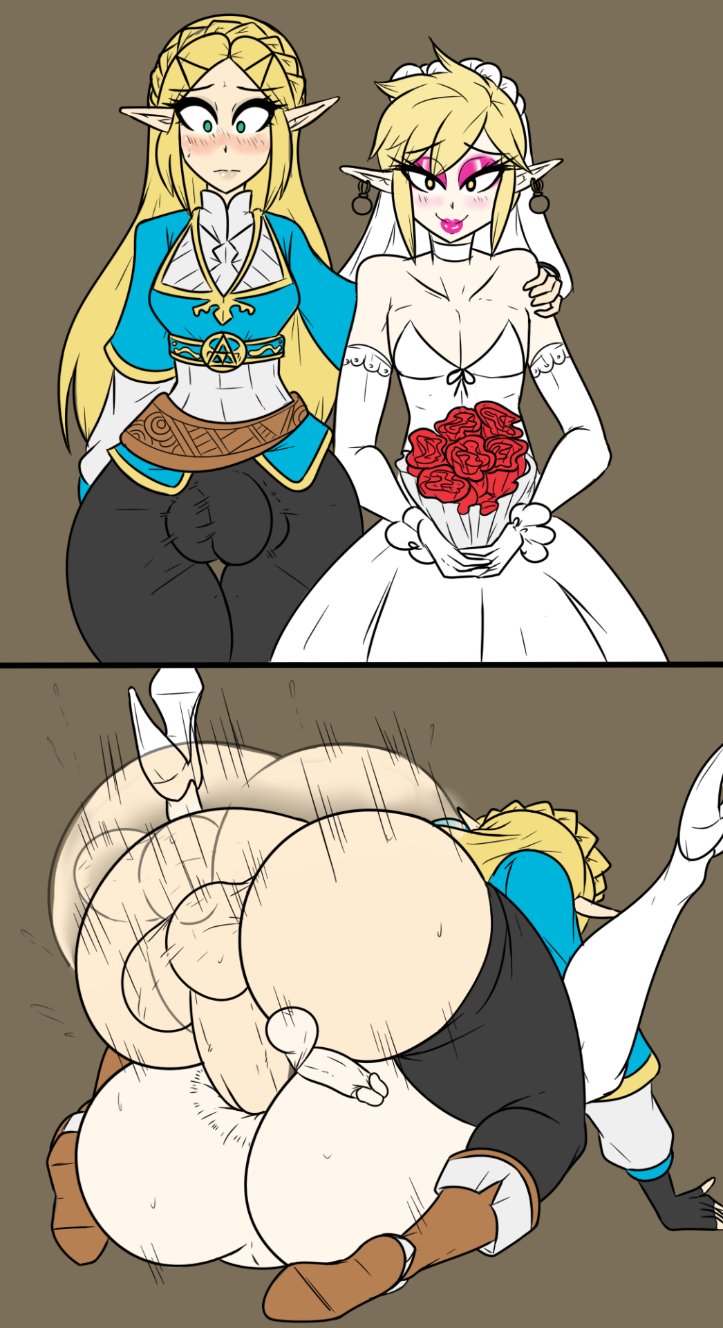 Link & Princess Zelda (Breath Of The Wild) Rule 34