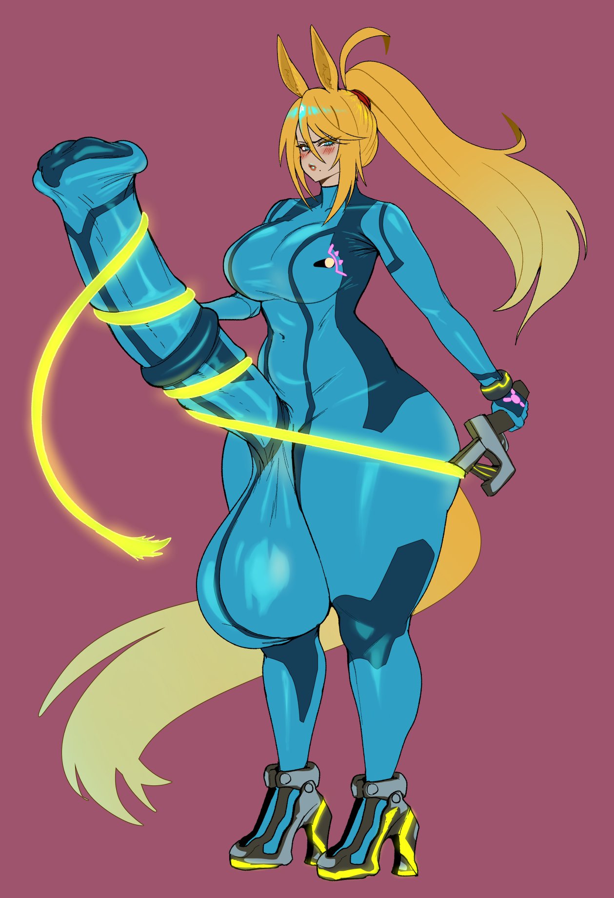 Samus Aran Metroid Rule 34 – Futanari & Thick Thighs Hentai Pic