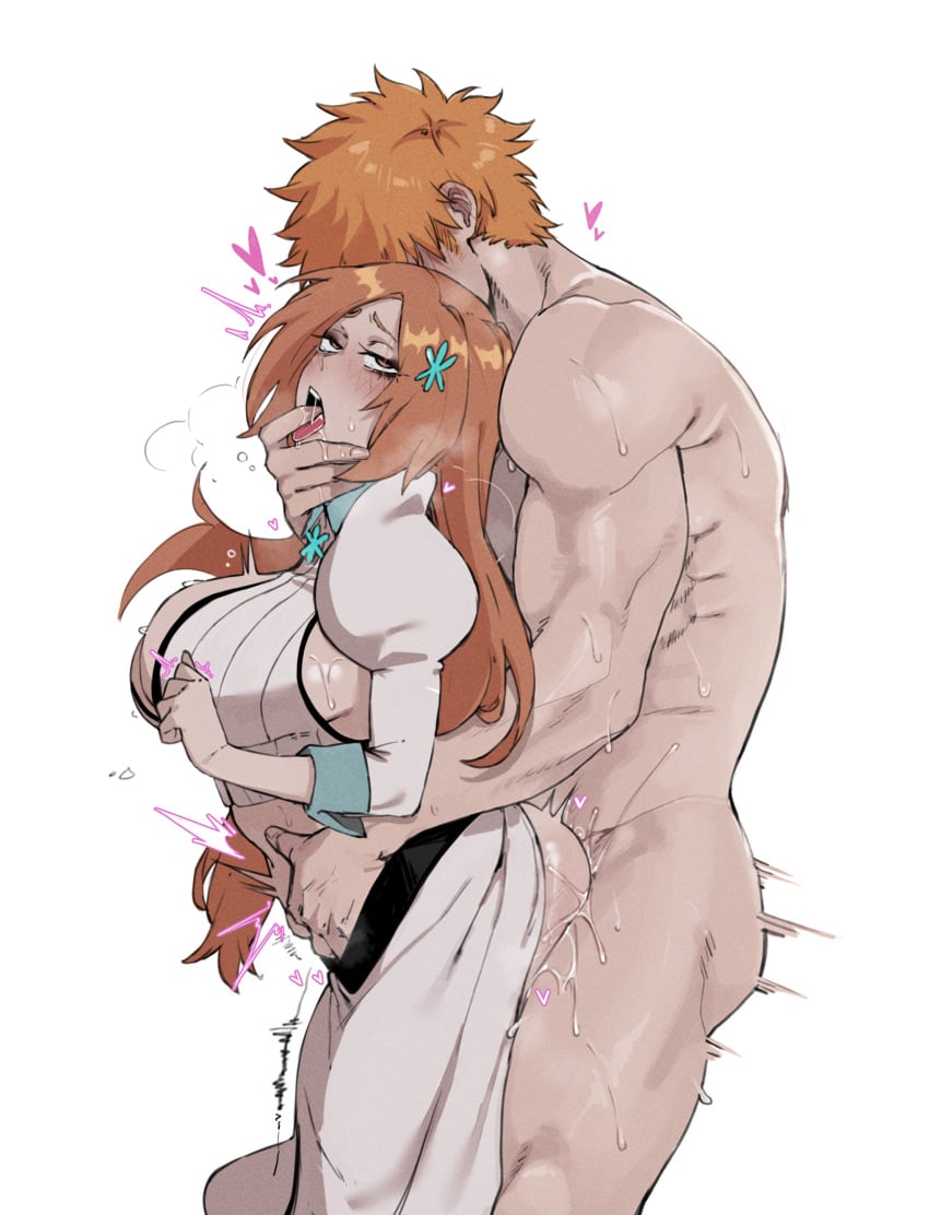 Inoue Orihime Bleach Rule 34 – From Behind & Big Tits Hentai Pic