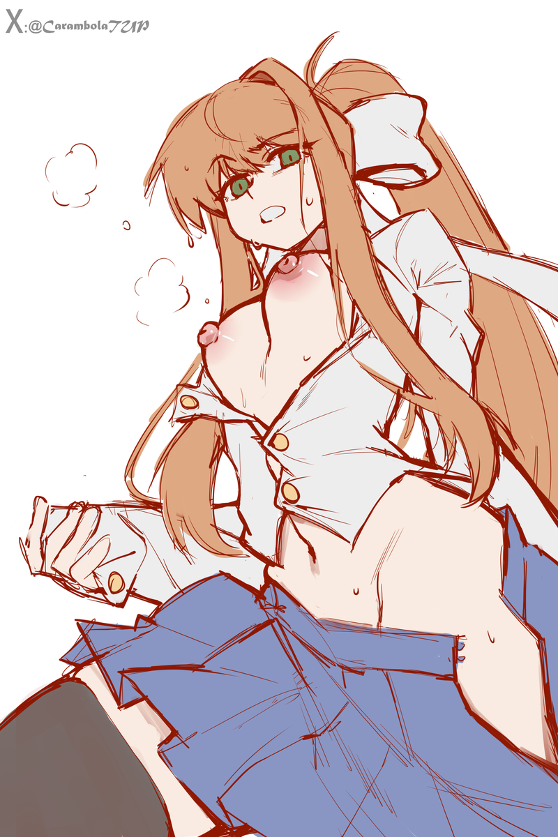Monika Doki Doki Literature Club Rule 34 – Schoolgirl Hentai Pic