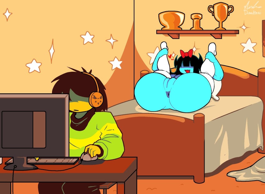 Aqua & Kris (Deltarune) Rule 34 – Aged Up