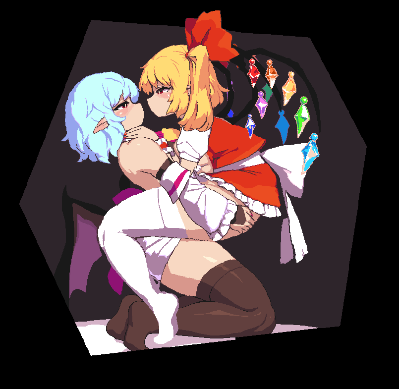 Flandre Scarlet & Remilia Scarlet (Touhou) Rule 34 GIF